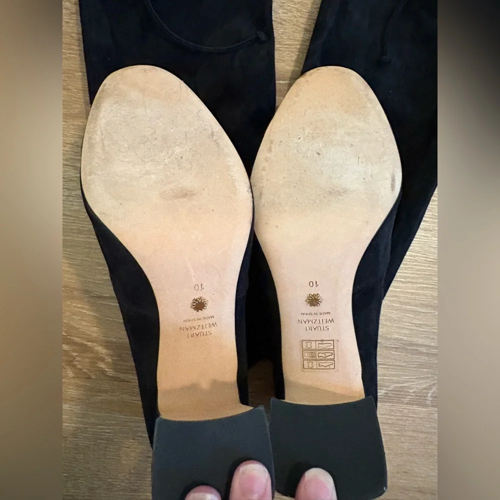 STUART WEITZMAN Highland black suede over-the-knee boots sz 10 - Picture 10 of 11